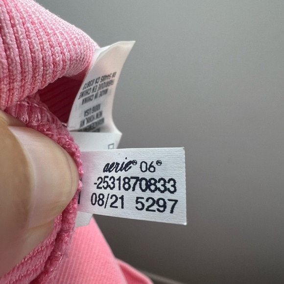 OFFLINE by Aerie Women's Main Squeeze High Waisted 7/8 Leggings Pink Textured XL - Picture 3 of 10